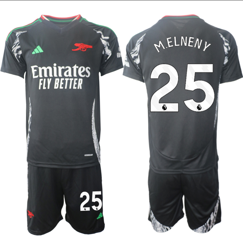 Men 2024-2025 Club Arsenal away Black #25 Soccer Jersey->arsenal jersey->Soccer Club Jersey